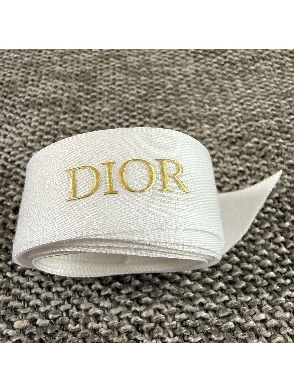 Dior Logo White Matte Authentic Ribbon 53 Inch New - Picture 4 of 9